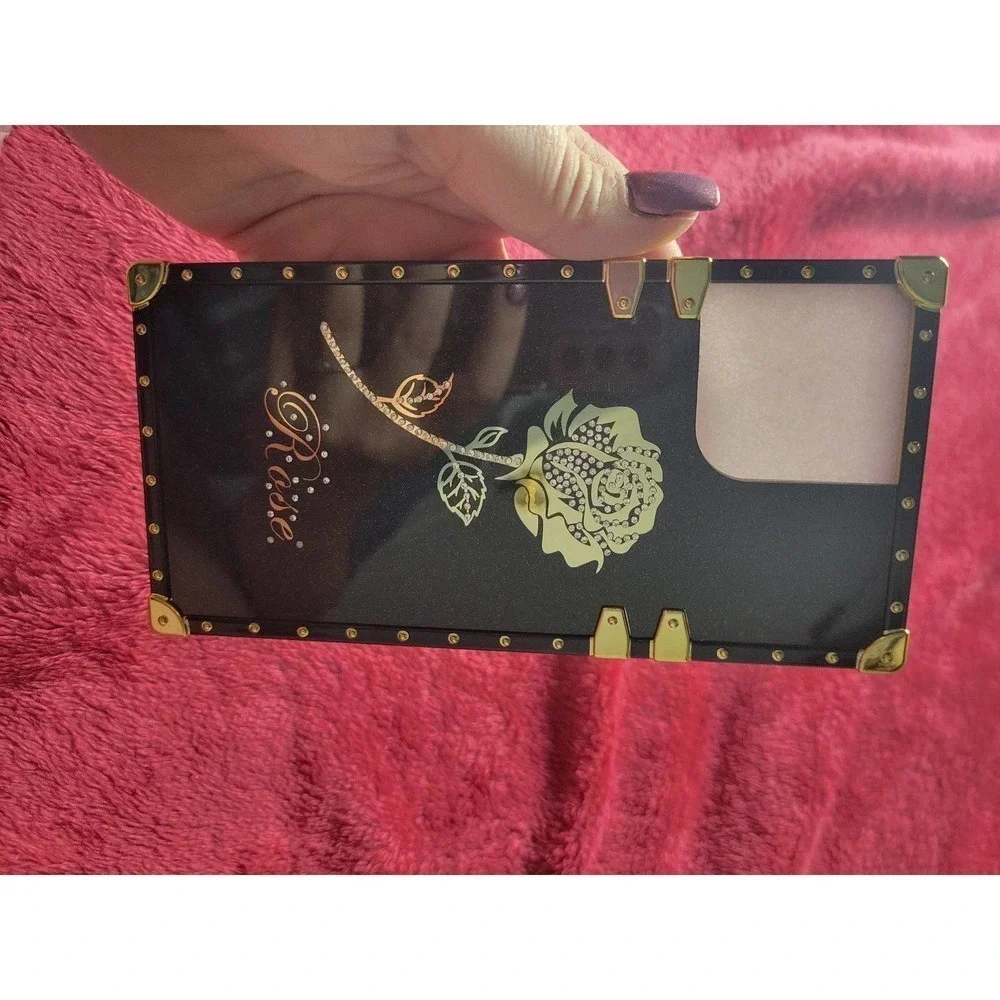iphone 12 pro max case Black And Gold Rose